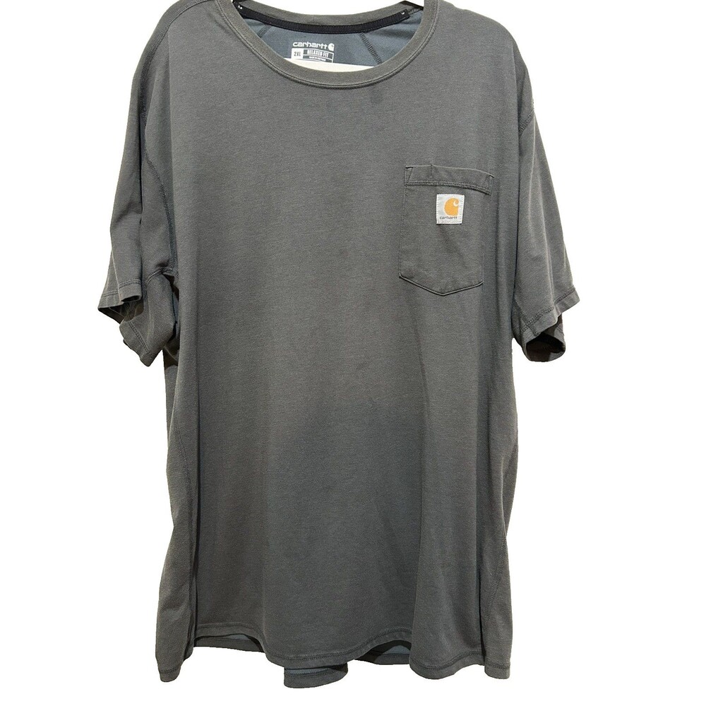 Carhartt Force Gray Short Sleeve Pocket T-Shirt Mens 2XL Big & Tall TK4616-M